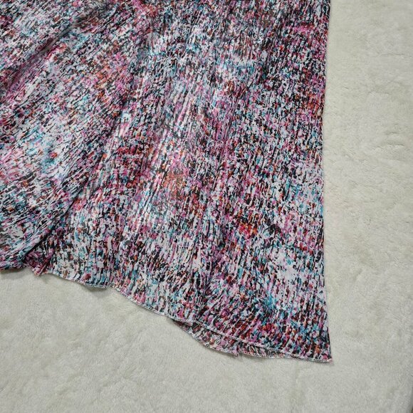 Decree ✦ Sleeveless Chiffon Dress ✦ Abstract Multicolor Print w/ Soft Lining M - Picture 13 of 16